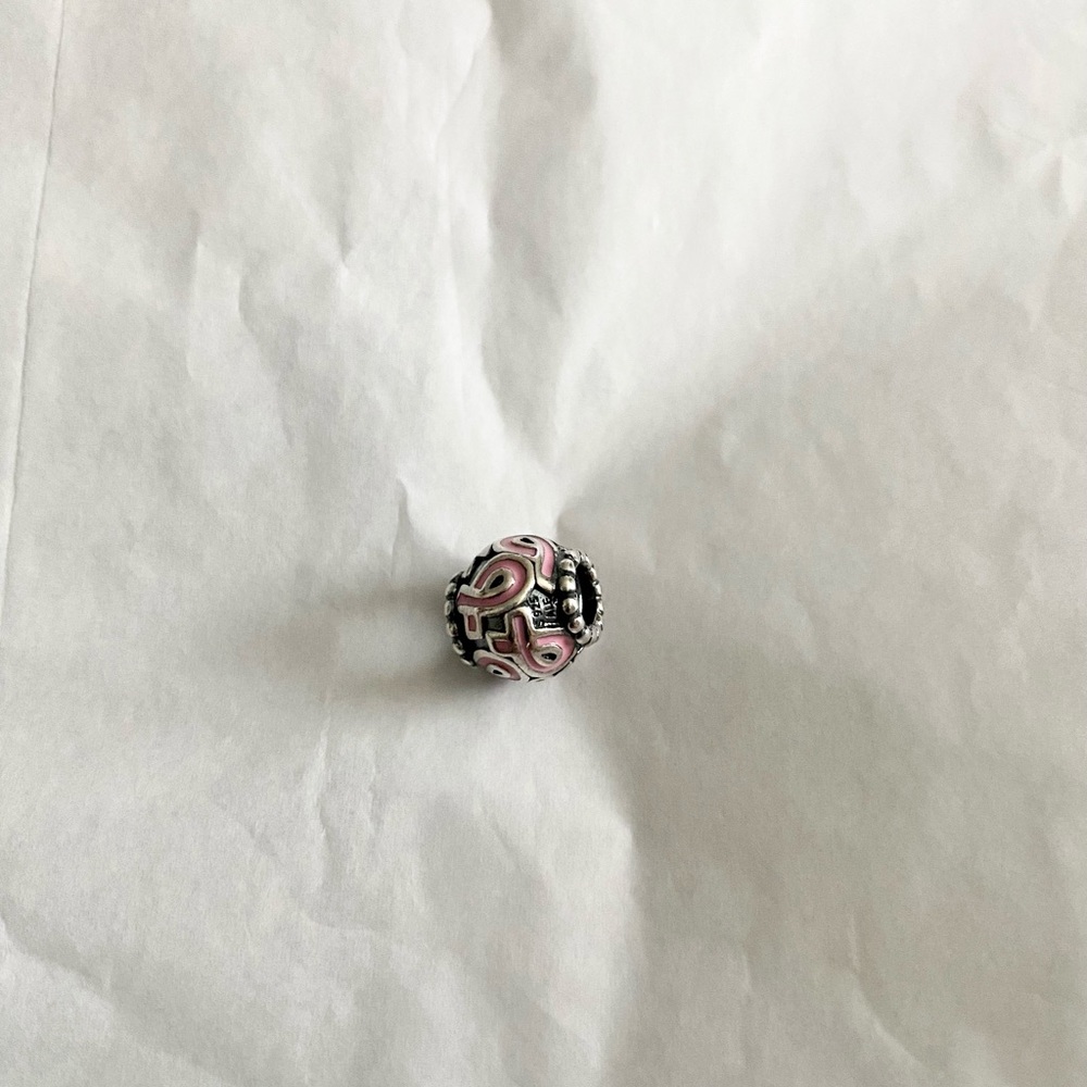 Pandora Pink Ribbon Charm